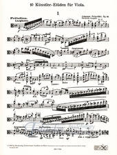 10 Kunstler Etüden (Ten Artistic Studies) for Viola